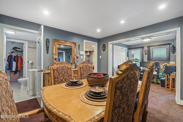 1952 Stratford Ave, Neptune Township, NJ 07753 - dining space featuring carpet floors and recessed lighting