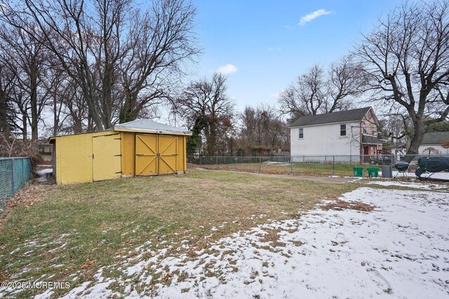 1952 Stratford Ave, Neptune Township, NJ 07753 - snowy yard with central air condition unit
