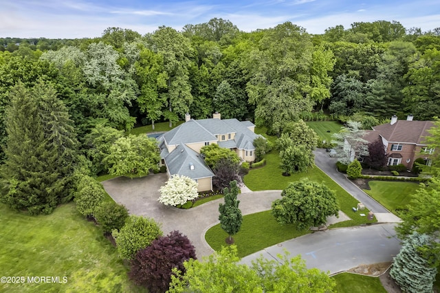 34 Bruns Rd, West Allenhurst, NJ 07711 - aerial view of property and surrounding area featuring a heavily wooded area