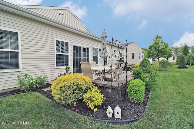 46 Rockland St, Barnegat, NJ 08005 - rear view of house featuring a yard and outdoor dining space