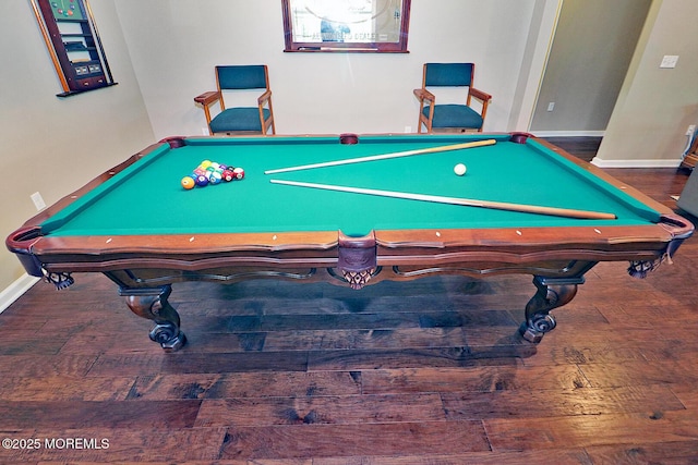 46 Rockland St, Barnegat, NJ 08005 - playroom featuring billiards, wood finished floors, and baseboards