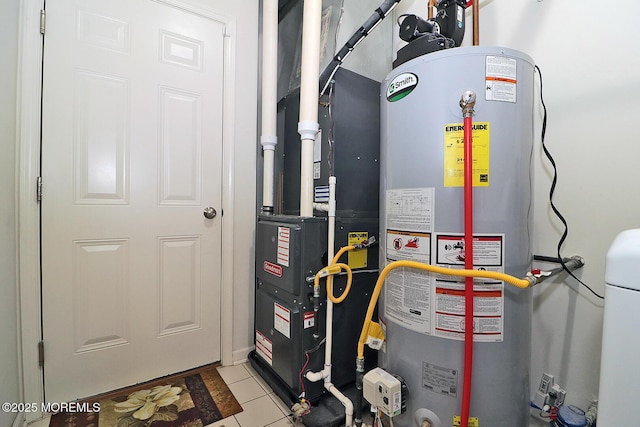 46 Rockland St, Barnegat, NJ 08005 - utility room featuring gas water heater and heating unit
