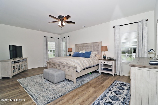 46 Rockland St, Barnegat, NJ 08005 - bedroom featuring wood finished floors, baseboards, and ceiling fan