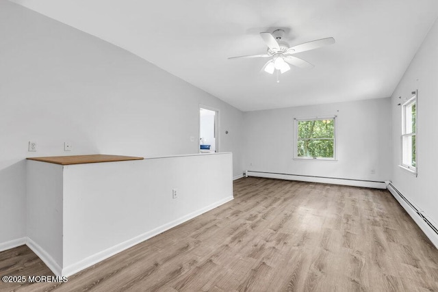 25 Overhill Rd, Ocean Twp, NJ 07712 - empty room with baseboard heating, plenty of natural light, and wood finished floors