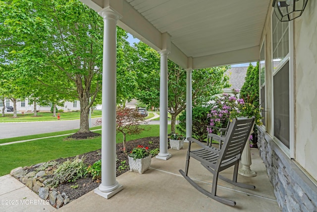 5 Minot Light Ct, Barnegat, NJ 08005 - covered porch featuring a yard