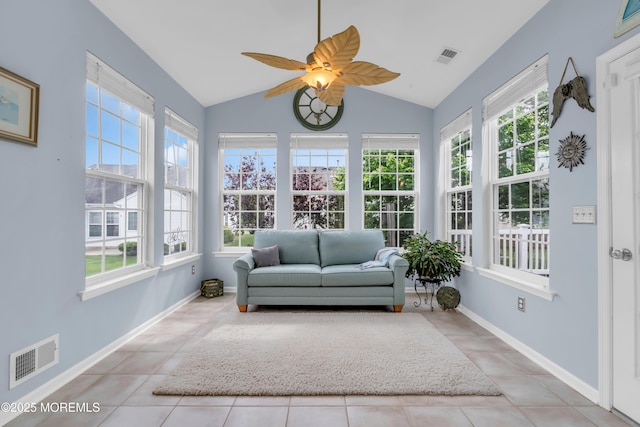 5 Minot Light Ct, Barnegat, NJ 08005 - sunroom / solarium with healthy amount of natural light, lofted ceiling, baseboards, and tile patterned flooring