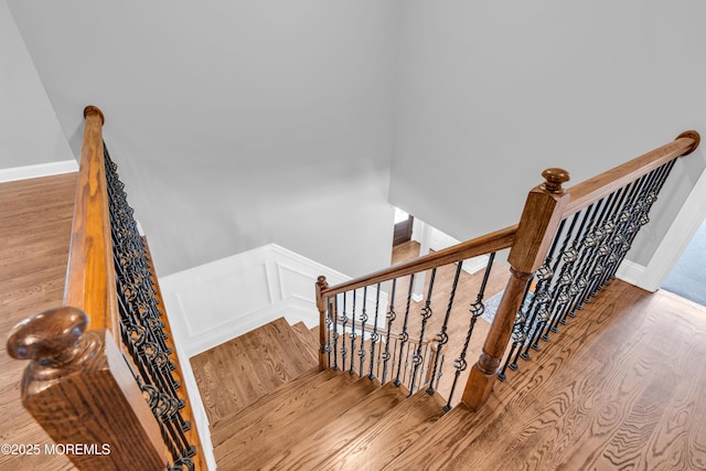 342 Old Squan Rd, Brick, NJ 08724 - stairway with wood finished floors