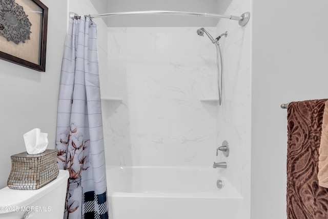 342 Old Squan Rd, Brick, NJ 08724 - bathroom featuring shower / bath combination with curtain and toilet