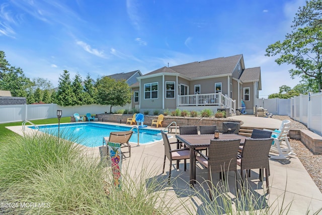 342 Old Squan Rd, Brick, NJ 08724 - view of pool featuring a fenced backyard, a deck, a patio, and outdoor dining space