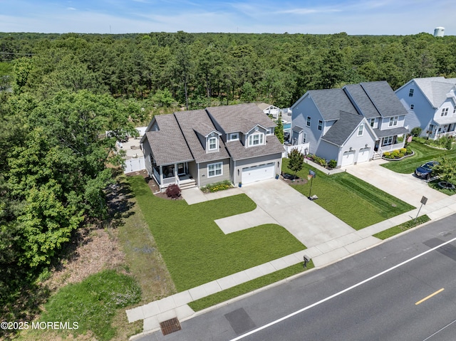 342 Old Squan Rd, Brick, NJ 08724 - aerial view of property and surrounding area featuring a forest
