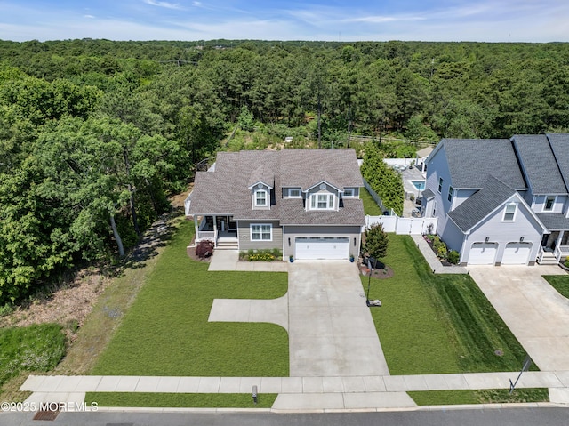 342 Old Squan Rd, Brick, NJ 08724 - aerial view of property and surrounding area featuring a forest
