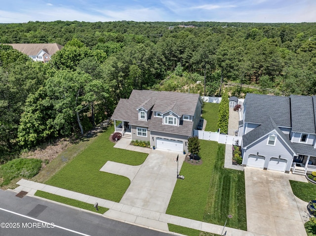 342 Old Squan Rd, Brick, NJ 08724 - aerial view of property and surrounding area with a heavily wooded area