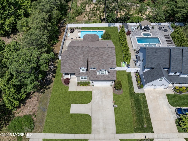342 Old Squan Rd, Brick, NJ 08724 - aerial view of property and surrounding area featuring a pool