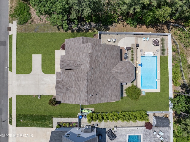 342 Old Squan Rd, Brick, NJ 08724 - drone / aerial view of a pool