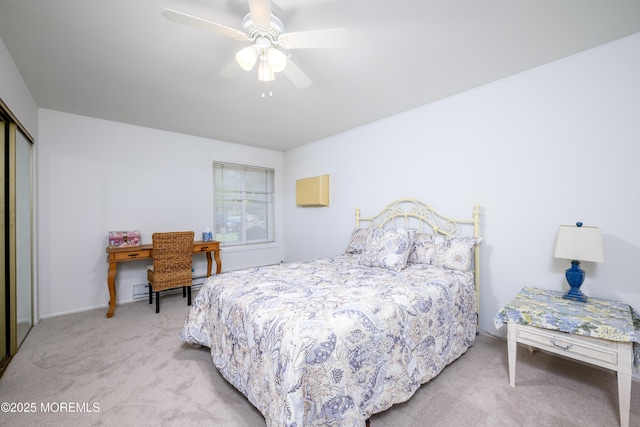 21 Pine Cluster Cir Unit A, Manalapan, NJ 07726 - bedroom featuring carpet floors, a closet, a ceiling fan, and baseboards