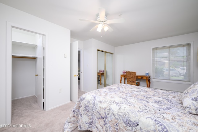 21 Pine Cluster Cir Unit A, Manalapan, NJ 07726 - bedroom with light colored carpet, baseboards, and ceiling fan