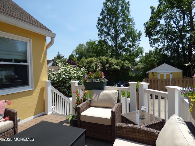 91 Center Ave, Atlantic Highlands, NJ 07716 - wooden terrace featuring outdoor lounge area