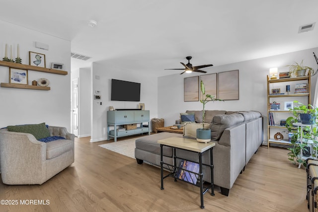 108 Drs James Parker Blvd Unit D8, Red Bank, NJ 07701 - living area featuring a ceiling fan and wood finished floors
