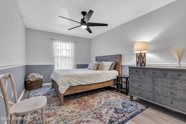 108 Drs James Parker Blvd Unit D8, Red Bank, NJ 07701 - bedroom with wood finished floors, baseboards, and ceiling fan