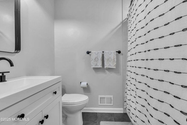 108 Drs James Parker Blvd Unit D8, Red Bank, NJ 07701 - full bath featuring vanity, toilet, baseboards, tile patterned floors, and a shower with shower curtain