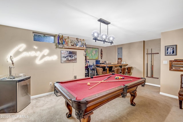 108 Drs James Parker Blvd Unit D8, Red Bank, NJ 07701 - game room featuring carpet, baseboards, and billiards