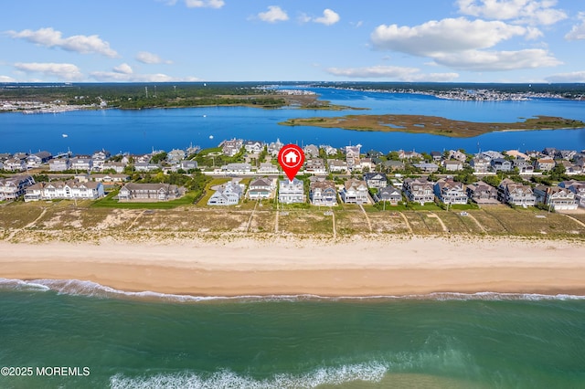 1055 Ocean Ave, Mantoloking, NJ 08738 - aerial perspective of suburban area with expansive coastline