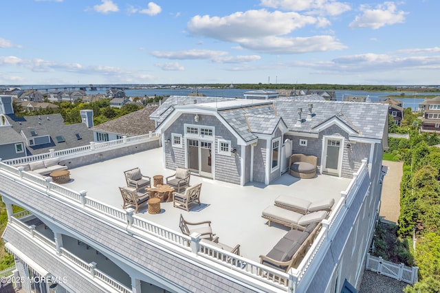 1055 Ocean Ave, Mantoloking, NJ 08738 - rear view of property featuring an outdoor living space