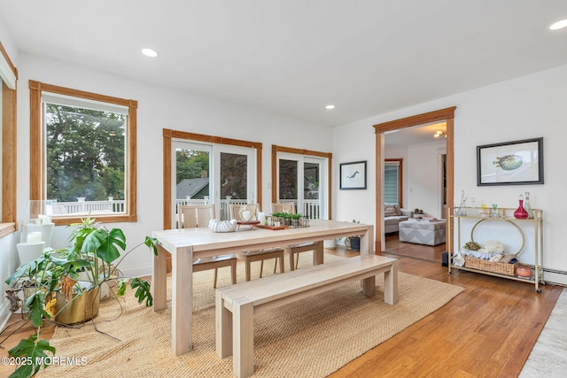 29 Grand Ave, Atlantic Highlands, NJ 07716 - dining space with wood finished floors, recessed lighting, and baseboards