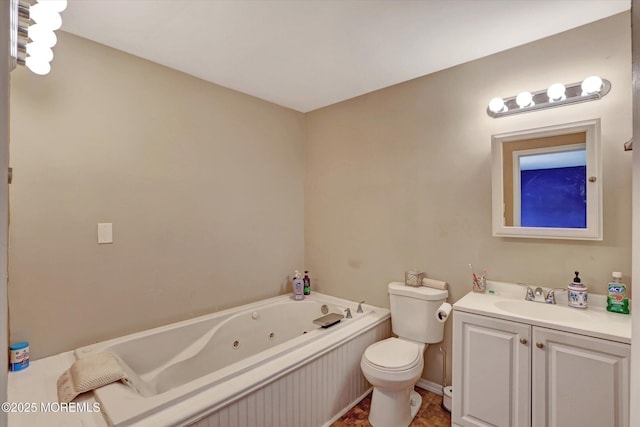 15 Transom Ln, Barnegat, NJ 08005 - full bathroom with a tub with jets, toilet, and vanity