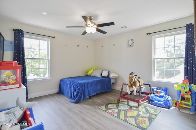 257 Port Monmouth Rd, North Middletown, NJ 07748 - bedroom with wood finished floors and ceiling fan