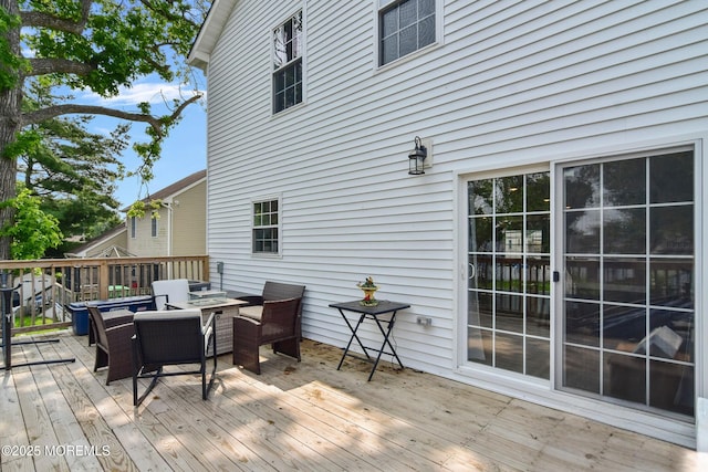 257 Port Monmouth Rd, North Middletown, NJ 07748 - wooden terrace with an outdoor hangout area