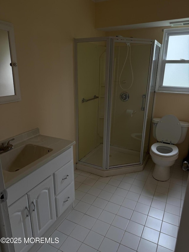 5 Texas Ct Unit B, Matawan, NJ 07747 - full bath with tile patterned flooring, vanity, a shower stall, and toilet