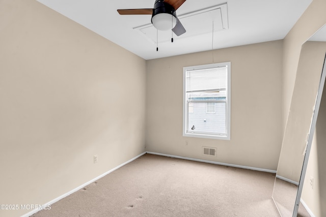 20 Lone Star Ln, Manalapan, NJ 07726 - carpeted spare room with attic access, baseboards, and a ceiling fan