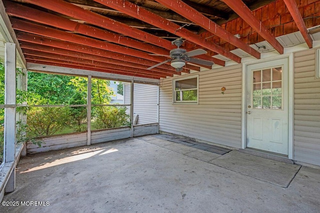 3 Stratton Pl, New Monmouth, NJ 07748 - unfurnished sunroom featuring a ceiling fan