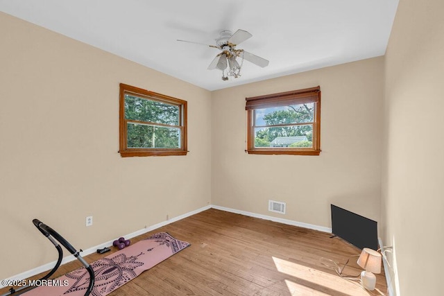 3 Stratton Pl, New Monmouth, NJ 07748 - unfurnished room with baseboards, wood finished floors, and a ceiling fan