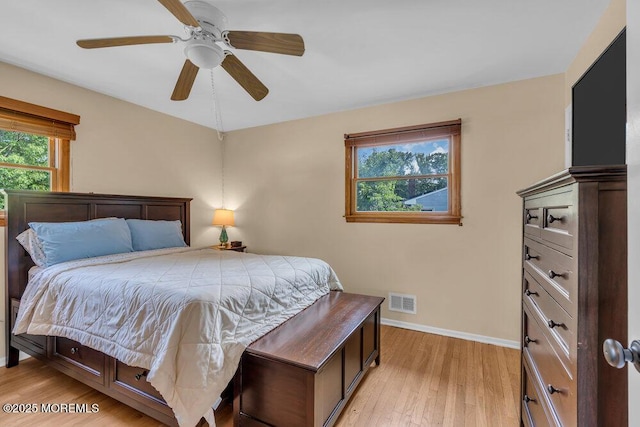 3 Stratton Pl, New Monmouth, NJ 07748 - bedroom with light wood-style flooring, baseboards, and a ceiling fan