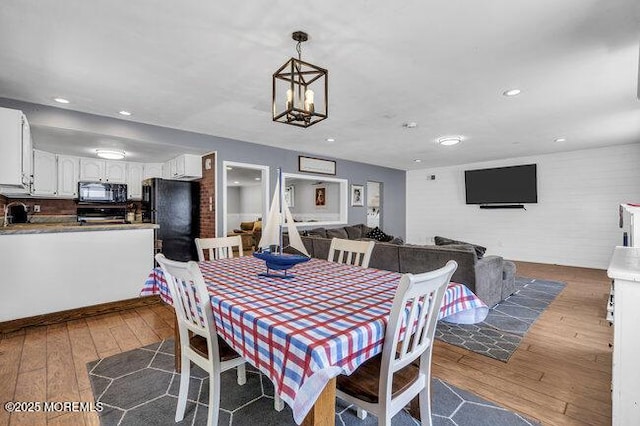 2909 Arthur St, Wall, NJ 07719 - dining area featuring hardwood / wood-style floors and recessed lighting