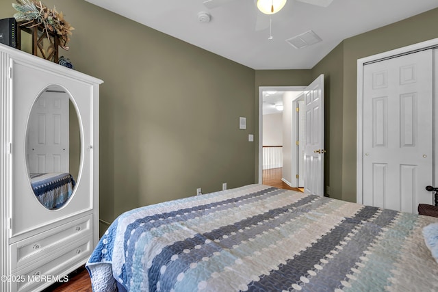 66 Shore Dr Unit 20, South Amboy, NJ 08879 - bedroom featuring wood finished floors and ceiling fan