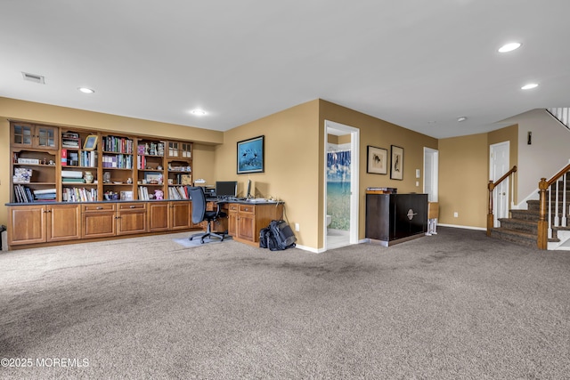 66 Shore Dr Unit 20, South Amboy, NJ 08879 - carpeted office with baseboards and recessed lighting