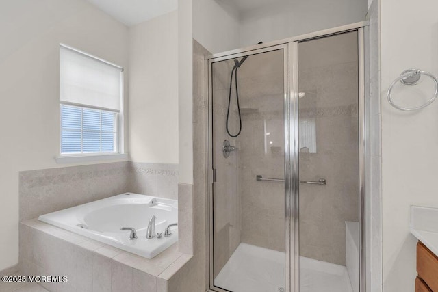39 Barton Creek Rd, Jackson, NJ 08527 - full bathroom featuring a bath, a shower stall, and vanity