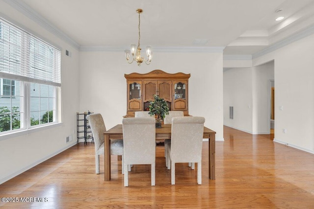 39 Barton Creek Rd, Jackson, NJ 08527 - dining area with a chandelier, crown molding, light wood finished floors, and recessed lighting