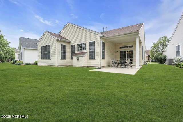 39 Barton Creek Rd, Jackson, NJ 08527 - rear view of property with a patio and a lawn