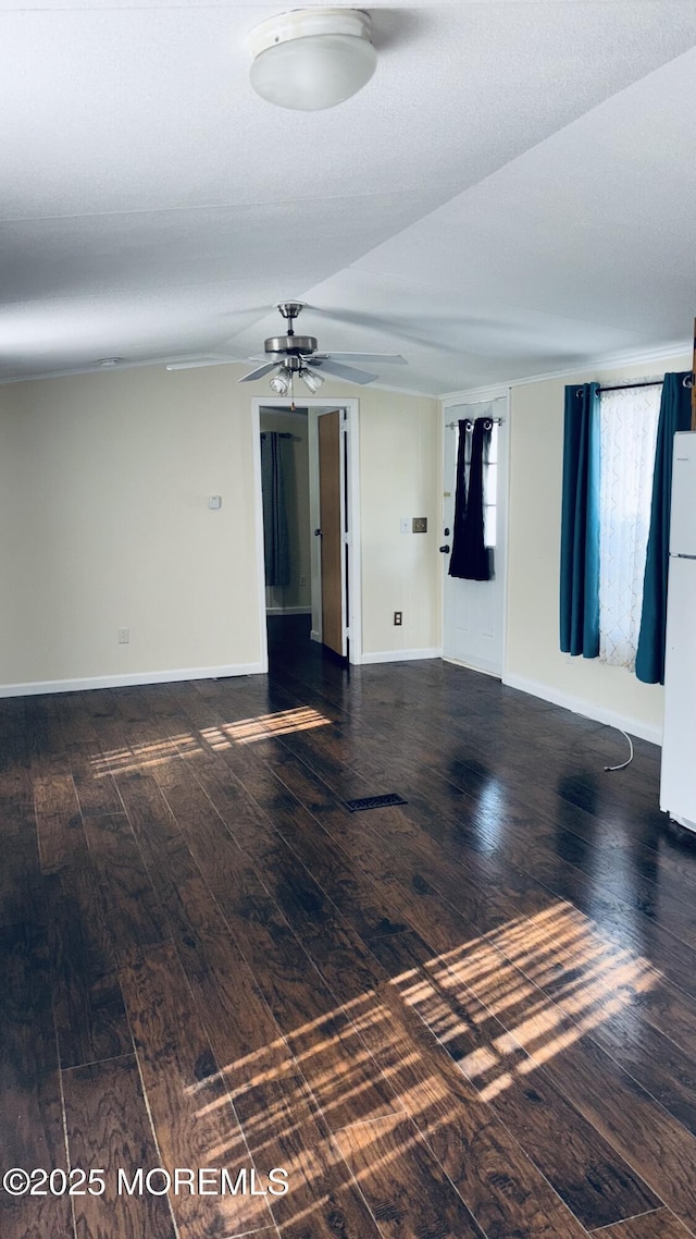 6 Monique Cir, Hazlet, NJ 07730 - spare room with wood finished floors, a ceiling fan, and baseboards
