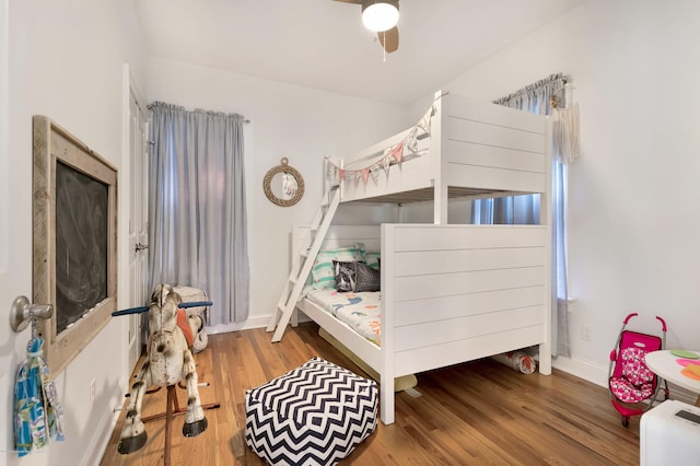 142 Heck Ave, Ocean Grove, NJ 07756 - bedroom featuring wood finished floors, baseboards, and ceiling fan