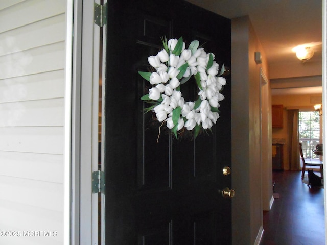 483 Coral Ln, Manahawkin, NJ 08050 - entryway with dark wood-style flooring