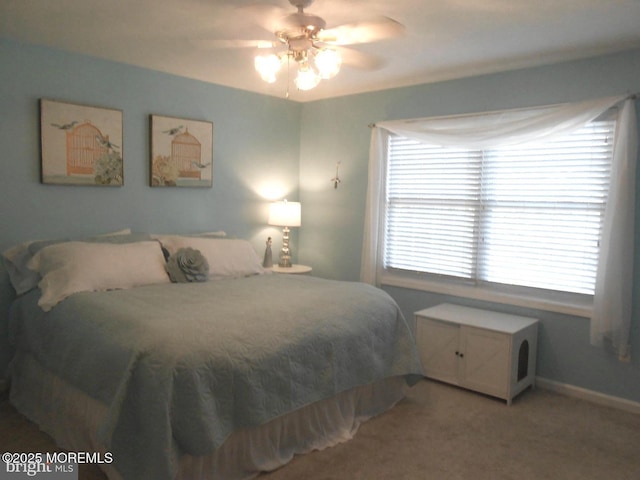 483 Coral Ln, Manahawkin, NJ 08050 - carpeted bedroom featuring a ceiling fan and baseboards