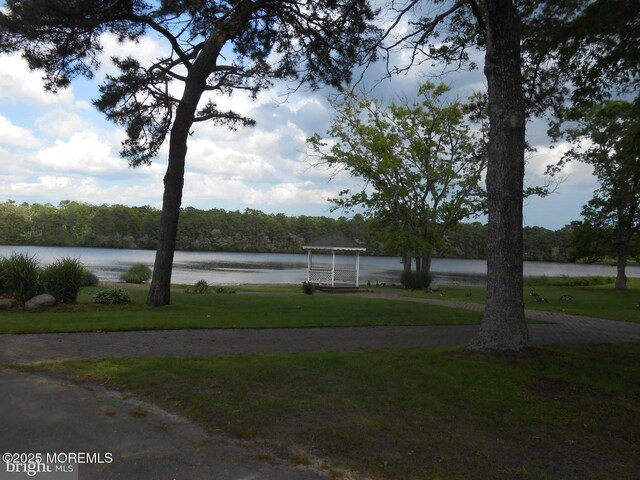 483 Coral Ln, Manahawkin, NJ 08050 - water view with a heavily wooded area