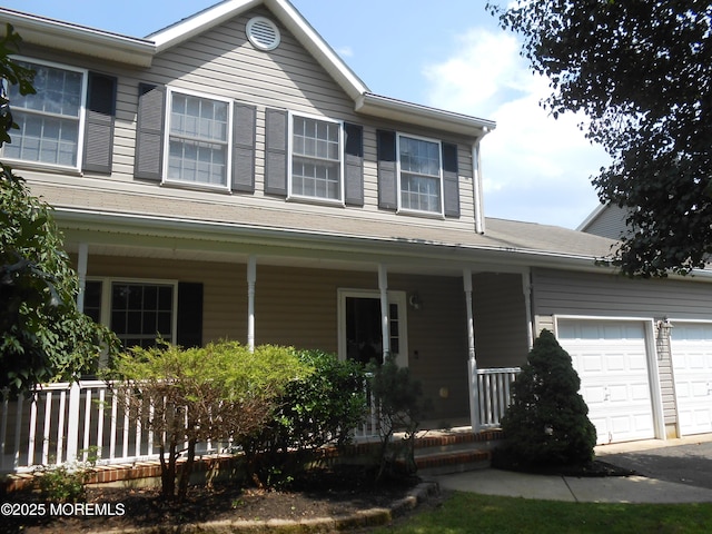 483 Coral Ln, Manahawkin, NJ 08050 - view of front of home featuring a porch and a garage