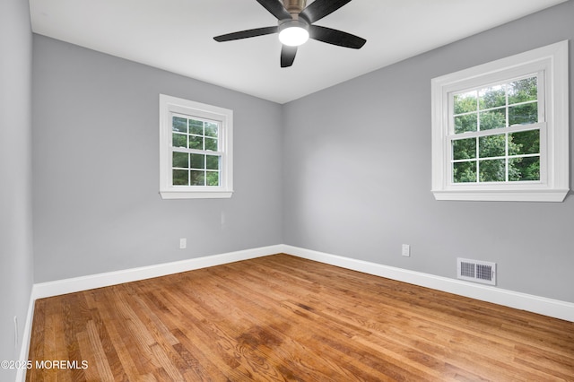 1172 Concord Dr, Brick, NJ 08724 - spare room featuring baseboards, wood finished floors, and a ceiling fan