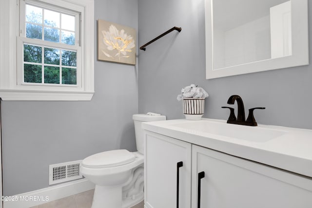 1172 Concord Dr, Brick, NJ 08724 - bathroom featuring vanity, toilet, tile patterned flooring, and baseboards